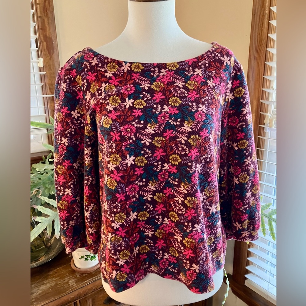 Maeve by Anthropologie 3/4 Boat Neck Top Medium